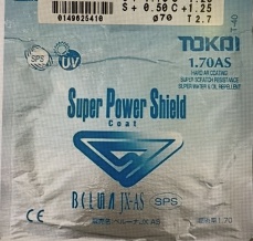 Tròng kính siêu mỏng Tokai 1.70AS SPS UV400 chính hãng